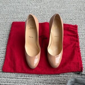 Christian Louboutin Beige Patent Leather Heels